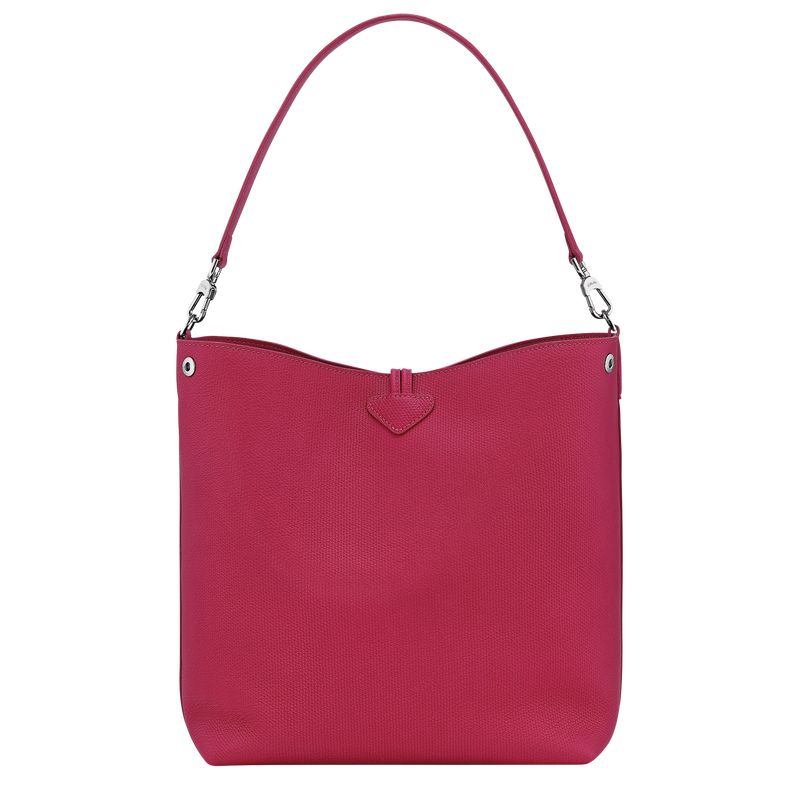 long champ Le Roseau M Shoulder Leather Női Válltáskák Beetroot | HUFD8854