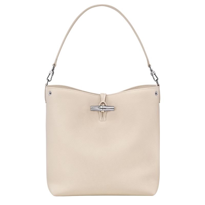 long champ Le Roseau M Shoulder Leather Női Válltáskák Paper | HUDF8853