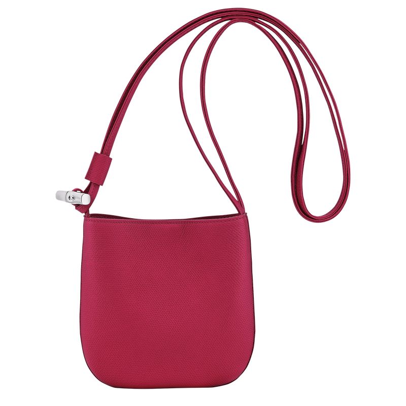 long champ Le Roseau S Leather Női Crossbody Táska Beetroot | HUVR8967