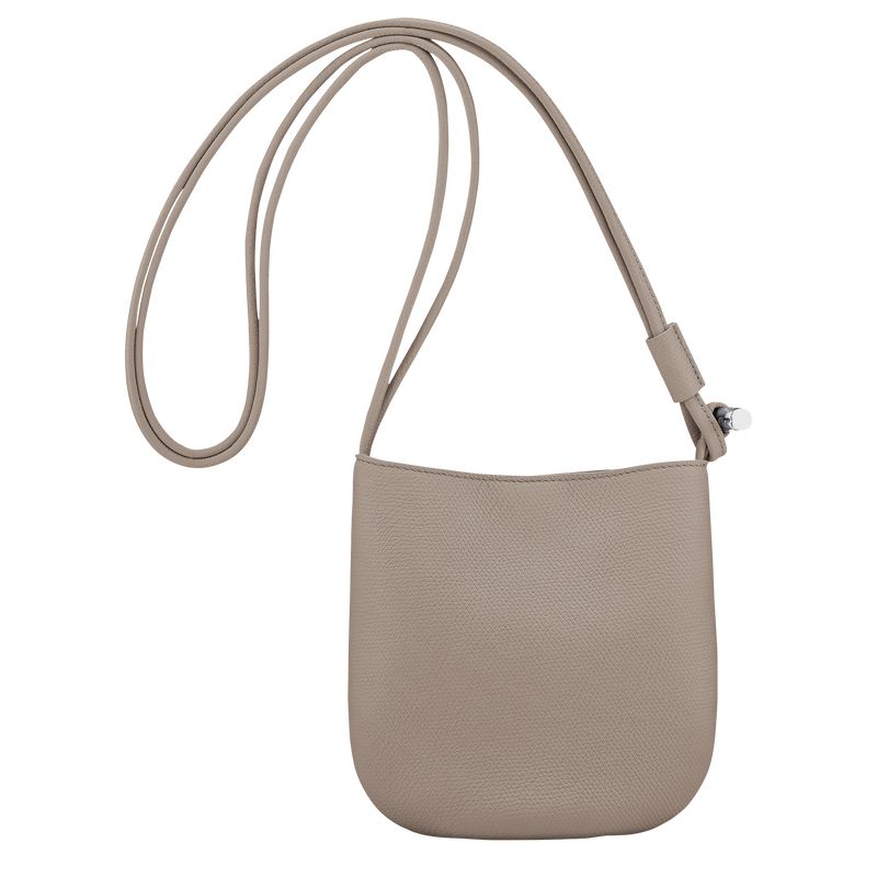 long champ Le Roseau S Leather Női Crossbody Táska Clay | HUXY8965