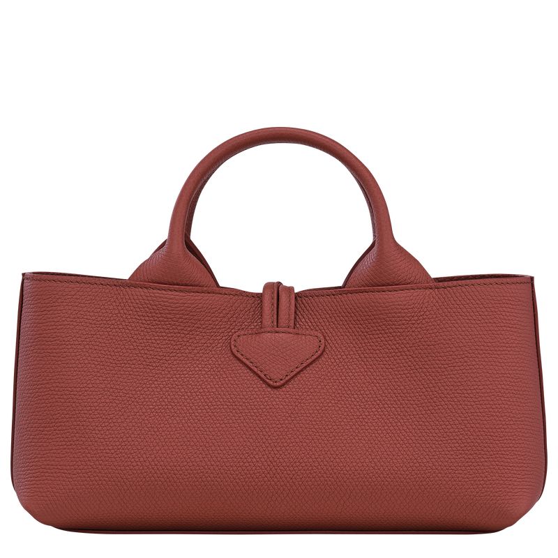 long champ Le Roseau S Leather Női Kézitáska Chestnut | HUFD9114