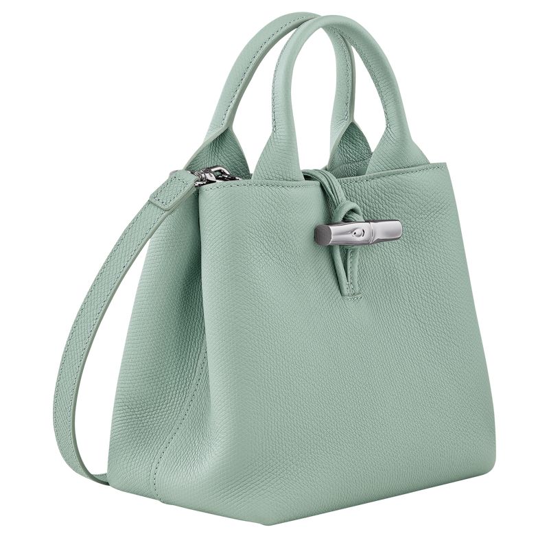 long champ Le Roseau S Leather Női Kézitáska Celadon | HURV9097