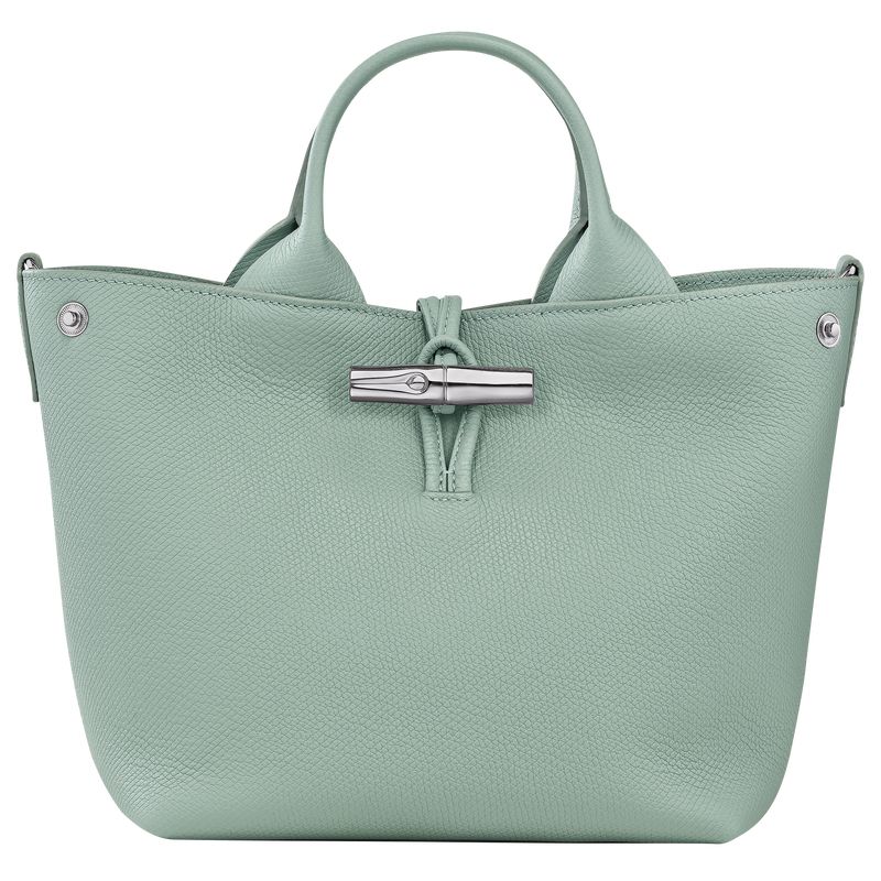 long champ Le Roseau S Leather Női Kézitáska Celadon | HURV9097