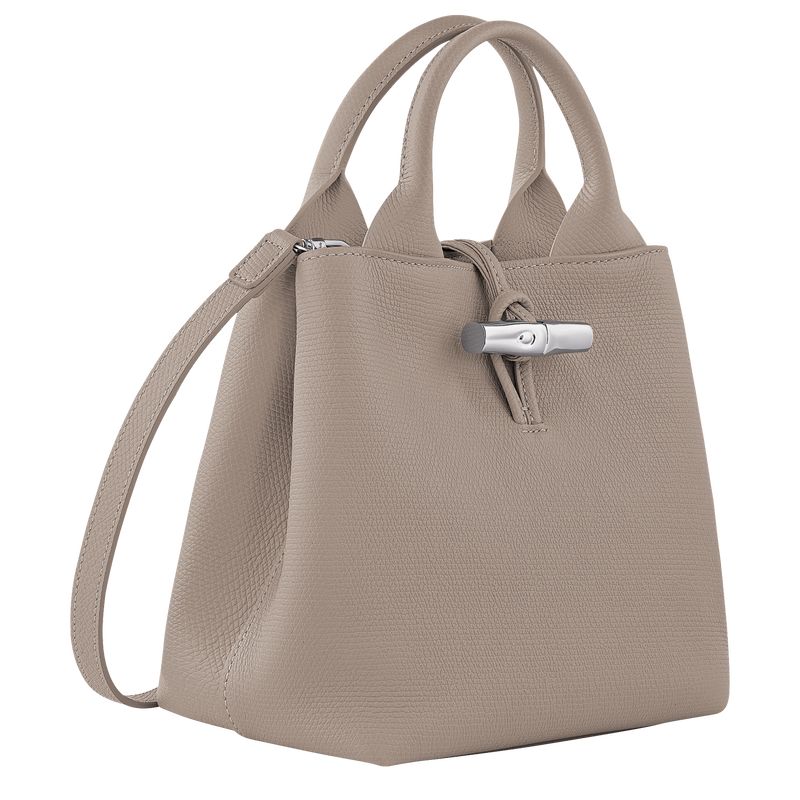 long champ Le Roseau S Leather Női Kézitáska Clay | HUTC9096