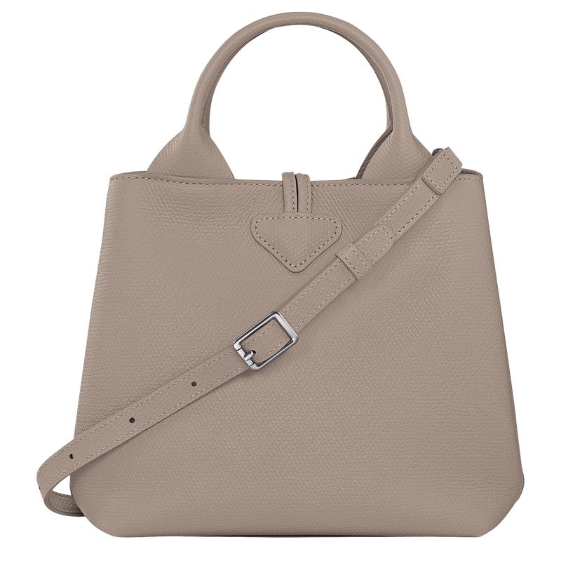 long champ Le Roseau S Leather Női Kézitáska Clay | HUTC9096