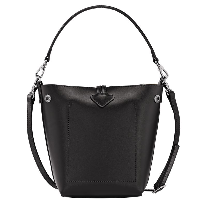 long champ Le Roseau XS Bucket Leather Női Crossbody Táska Fekete | HUQM8996