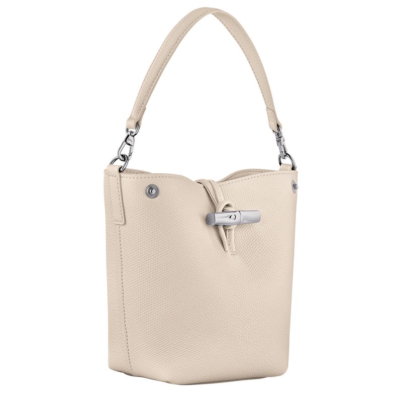 long champ Le Roseau XS Bucket Leather Női Crossbody Táska Paper | HUKO8962