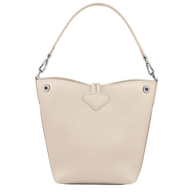 long champ Le Roseau XS Bucket Leather Női Crossbody Táska Paper | HUKO8962