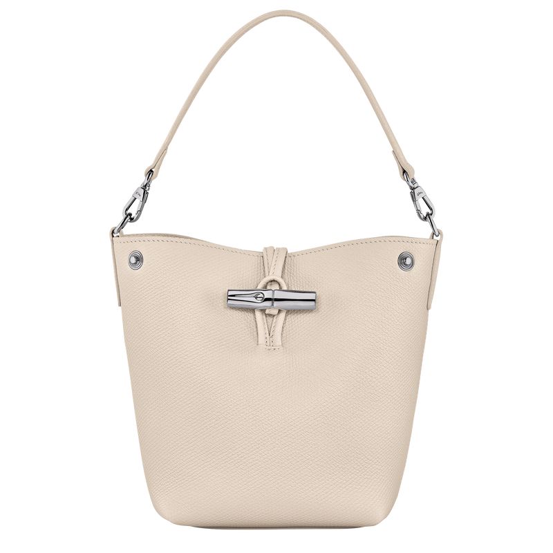 long champ Le Roseau XS Bucket Leather Női Crossbody Táska Paper | HUKO8962