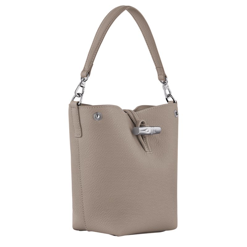 long champ Le Roseau XS Bucket Leather Női Crossbody Táska Clay | HUGS8959