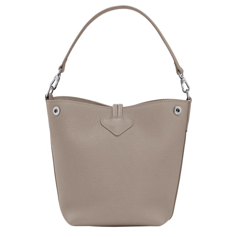 long champ Le Roseau XS Bucket Leather Női Crossbody Táska Clay | HUGS8959