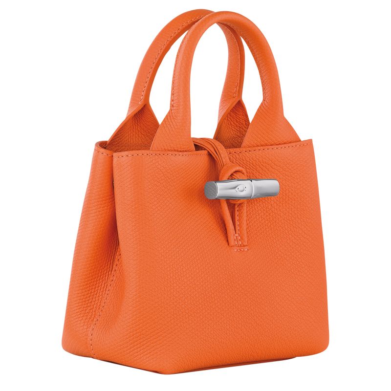 long champ Le Roseau XS Handbag Leather Női Mini Táskák Narancssárga | HUHA9324