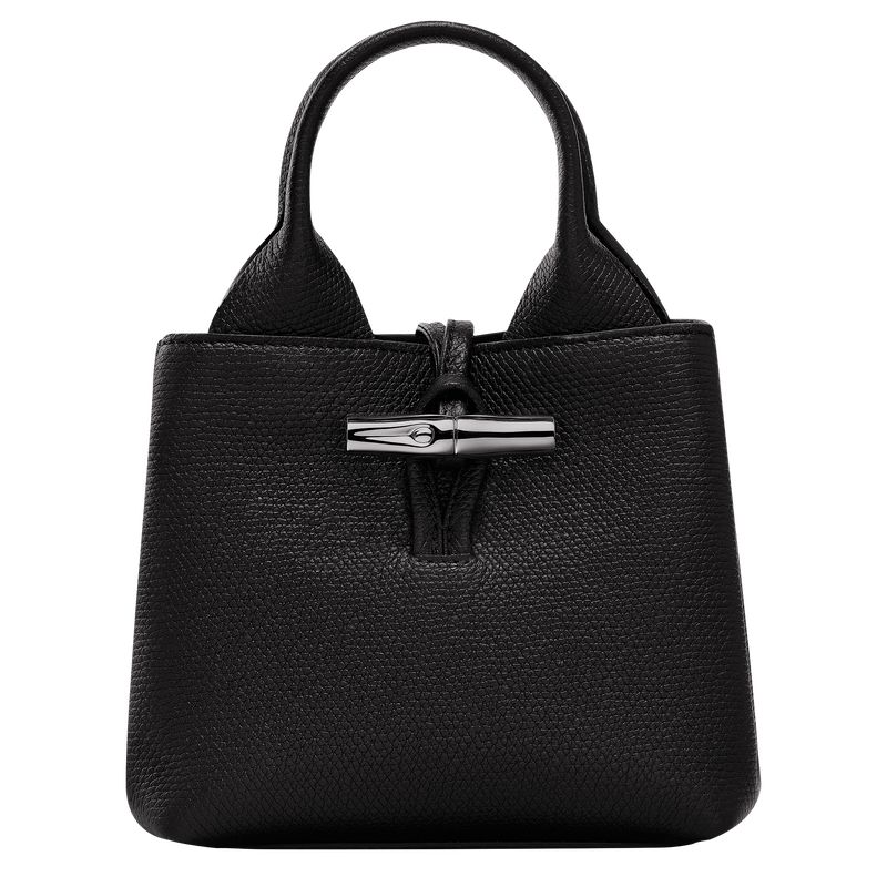 long champ Le Roseau XS Handbag Leather Női Mini Táskák Fekete | HUGS9323