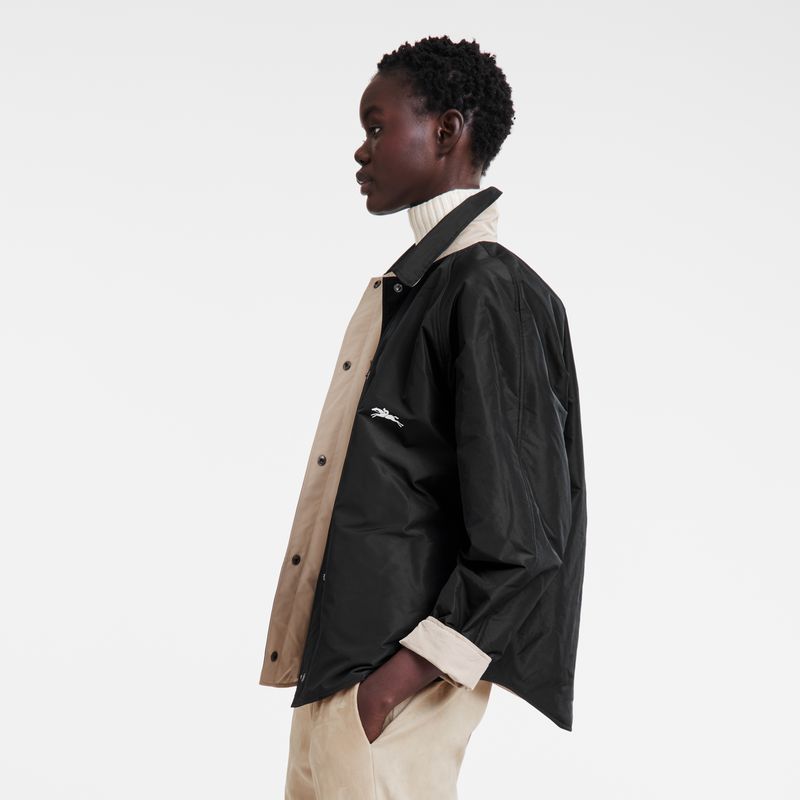 long champ Padded blouson Technical taffeta Női Kabát Fekete | HUCT7874