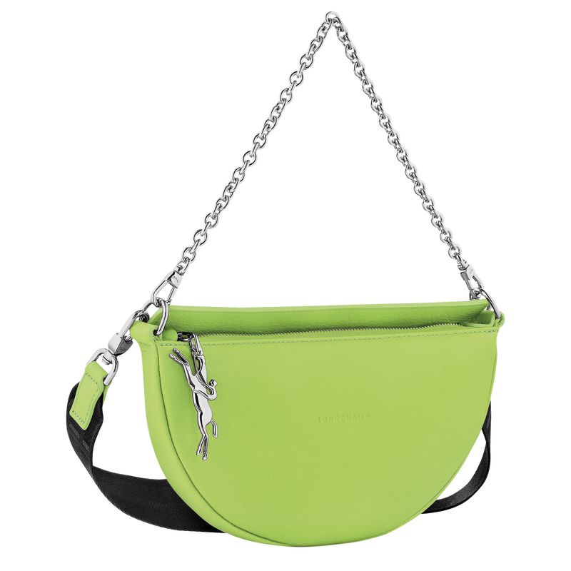 long champ Smile S Crossbody Leather Női Válltáskák Zöld Világos | HUVR8870