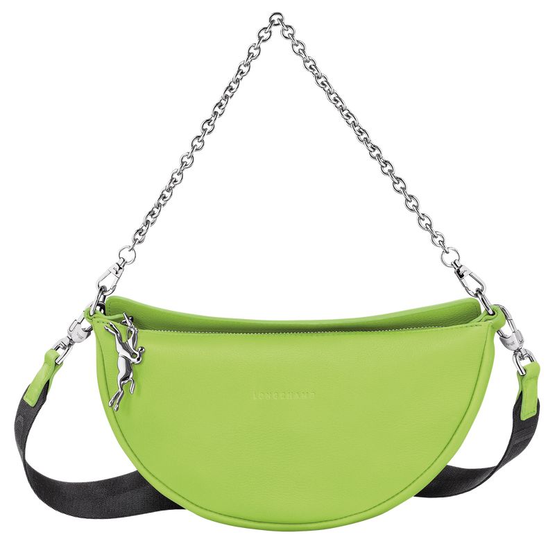 long champ Smile S Crossbody Leather Női Válltáskák Zöld Világos | HUVR8870