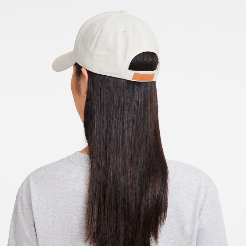 long champ Solid Cap Organic cotton Női Kalap Fehér | HUBE8193