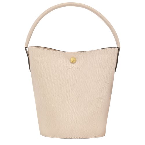 long champ Épure S Bucket Leather Női Kézitáska Paper | HUFD9035