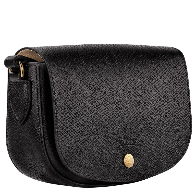 long champ Épure S Leather Női Crossbody Táska Fekete | HUHA8981