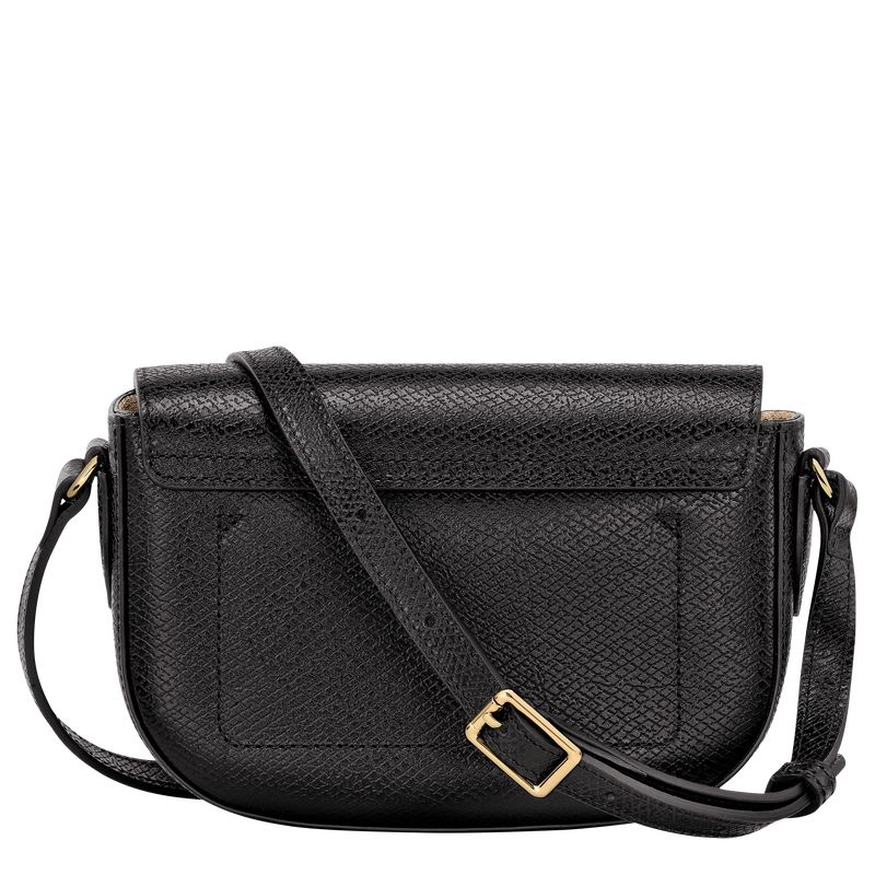 long champ Épure S Leather Női Crossbody Táska Fekete | HUHA8981