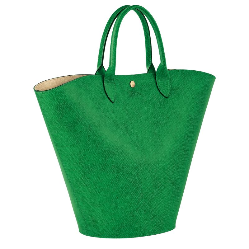 long champ Épure XL Tote Leather Női Kézitáska Zöld | HUOK9144