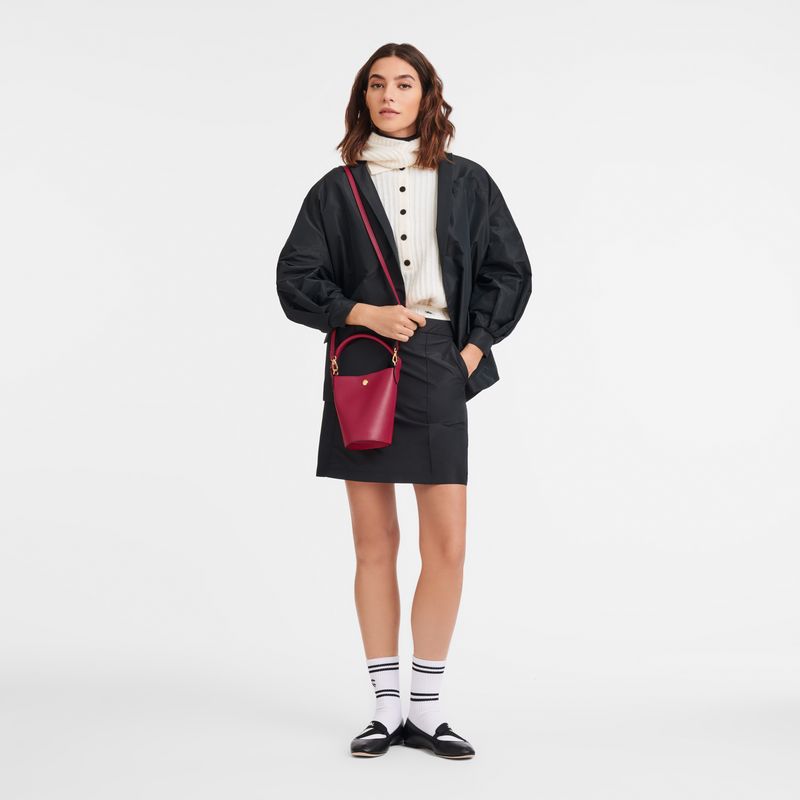 long champ Épure XS Leather Női Crossbody Táska Magenta | HULI8978