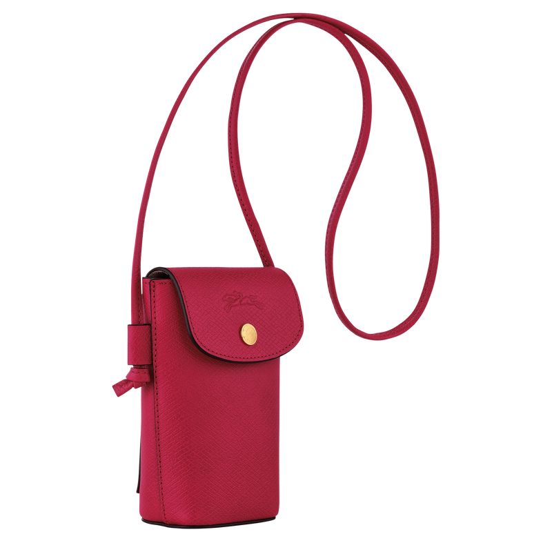 long champ Épure with leather lace 1 Leather Női Tok Magenta | HUEB8422