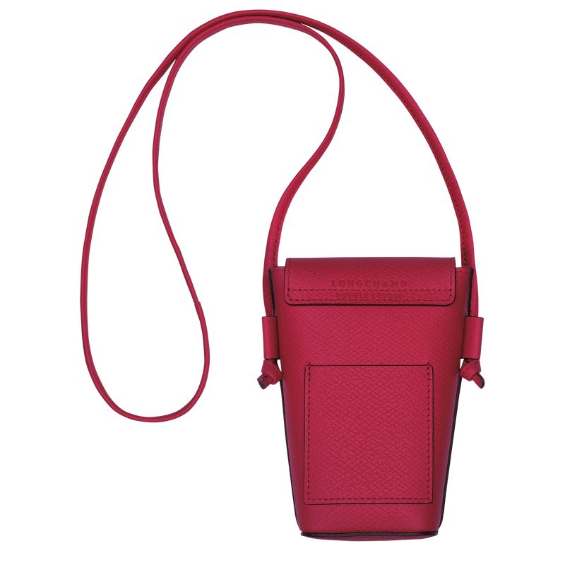 long champ Épure with leather lace 1 Leather Női Tok Magenta | HUEB8422