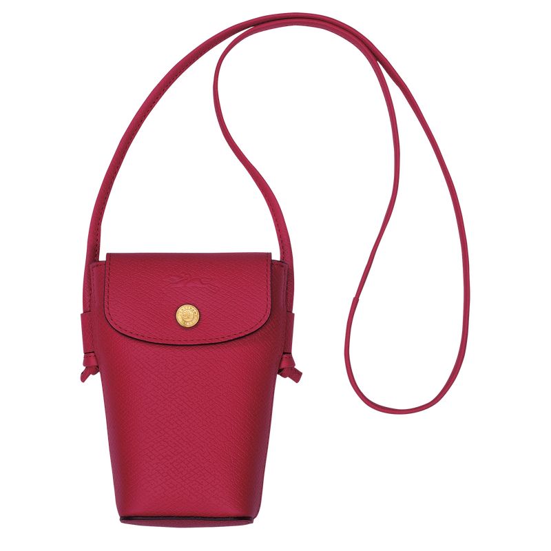 long champ Épure with leather lace 1 Leather Női Tok Magenta | HUEB8422