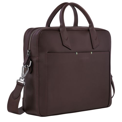 long champ sur Seine M Leather Férfi Aktatáska Mocha | HUJP7609