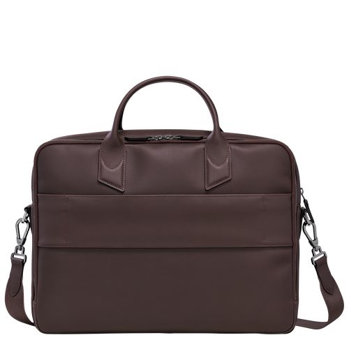 long champ sur Seine M Leather Férfi Aktatáska Mocha | HUJP7609