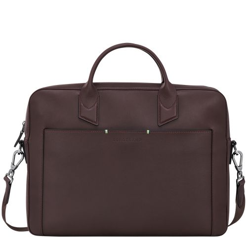 long champ sur Seine M Leather Férfi Aktatáska Mocha | HUJP7609